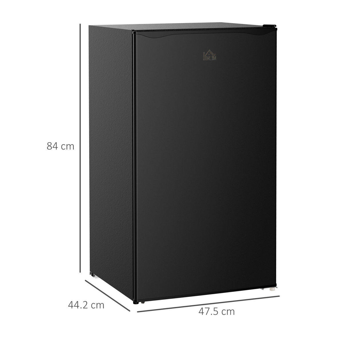 HOMCOM 91L Under Counter Fridge with Chiller Box & Reversible Door – Freestanding Kitchen Cooling, Black
