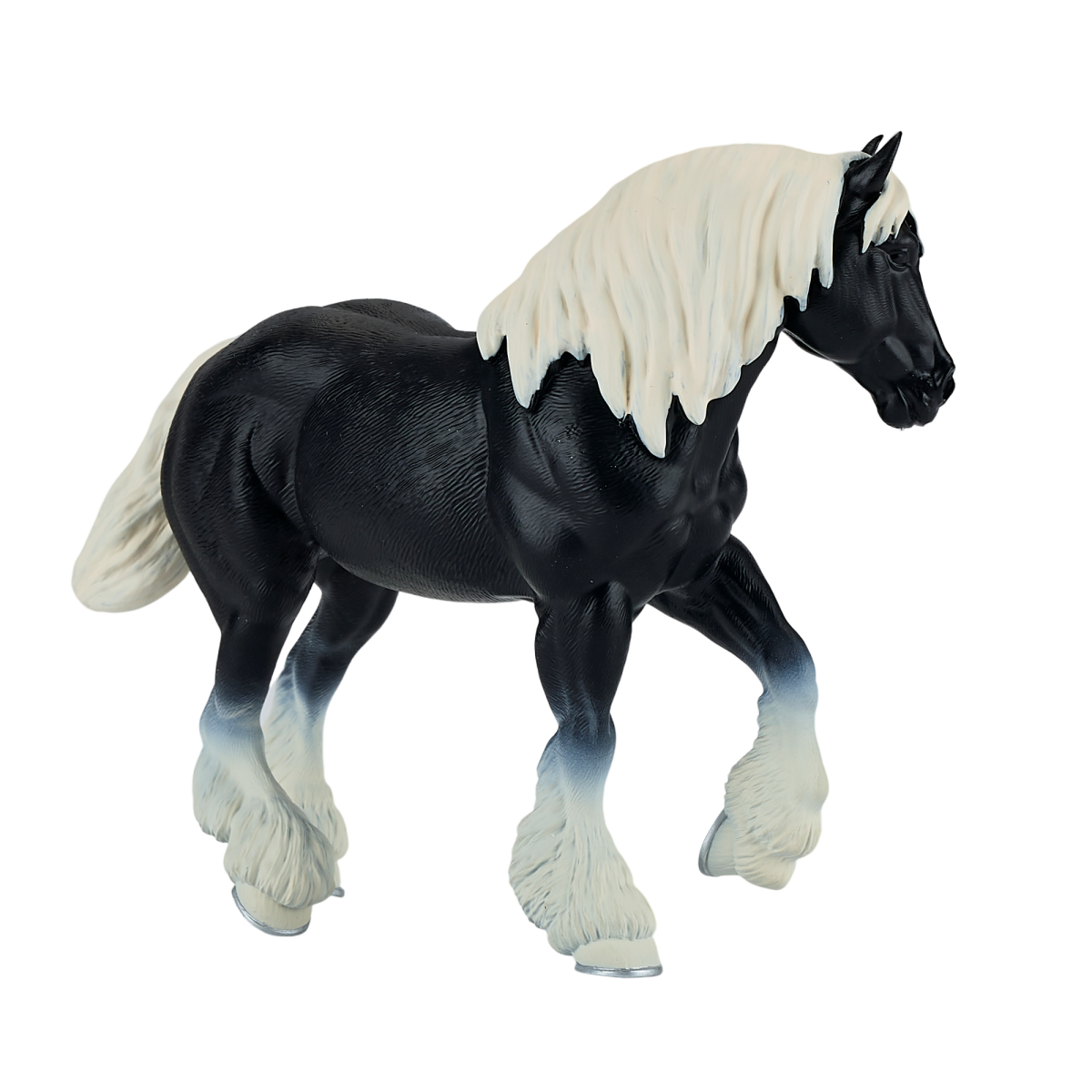 Mojo Fun Clydesdale Horse Toy Figure, Black – Hand-Painted Realistic Farm Animal Model