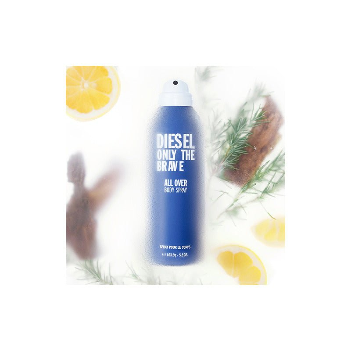 Diesel Only The Brave Body Spray for Men, 200ml – Citrus, Woody & Amber Fragrance