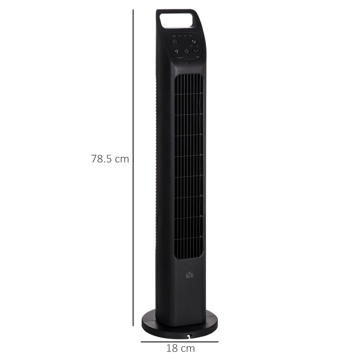 HOMCOM Oscillating Tower Fan with Remote Control & 4-Hour Timer – Slim Cooling for Home or Office