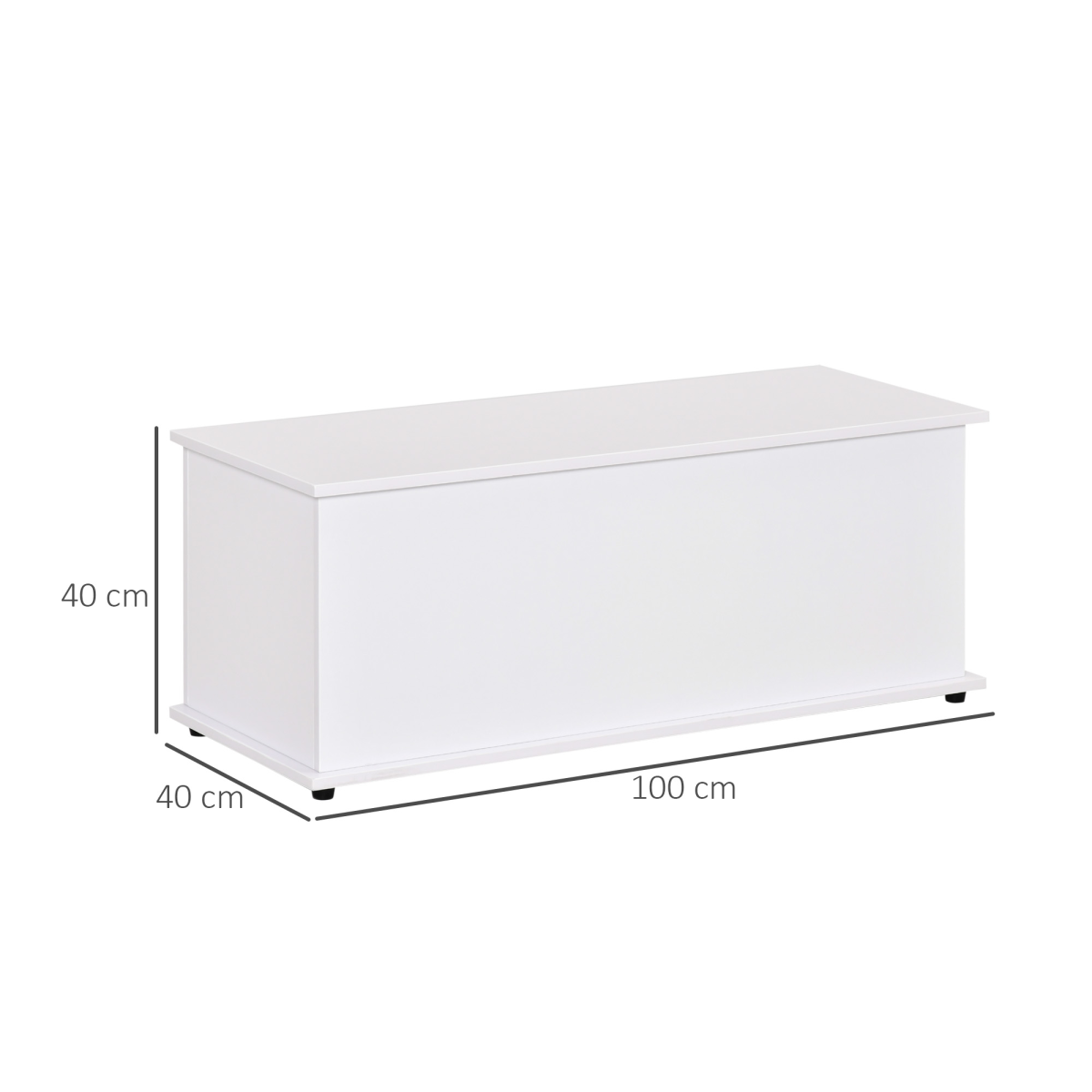 White Storage Chest with Lid – Keepsake, Blanket Box & Bench Seat, White