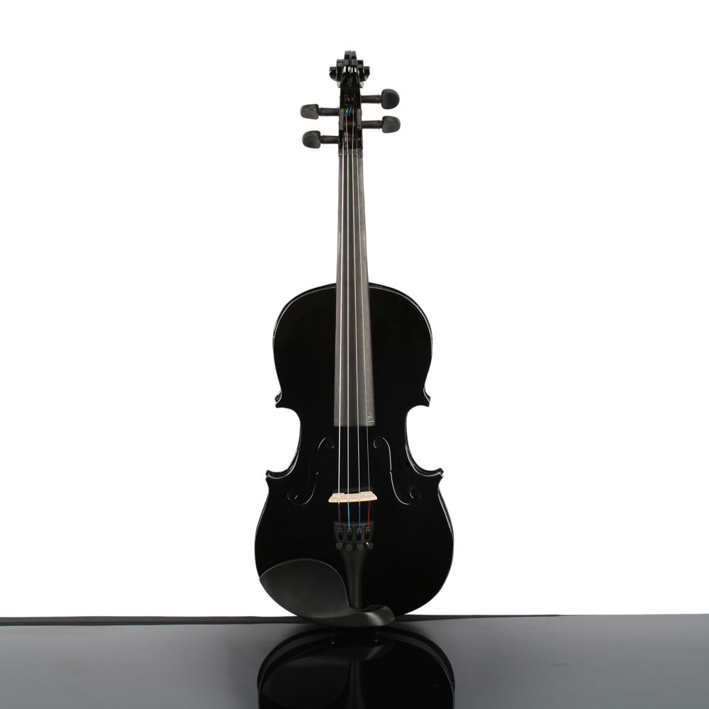 New 3/4 Acoustic Violin Set with Case, Bow & Rosin – Beginner Violin for Kids Aged 9-12, Black