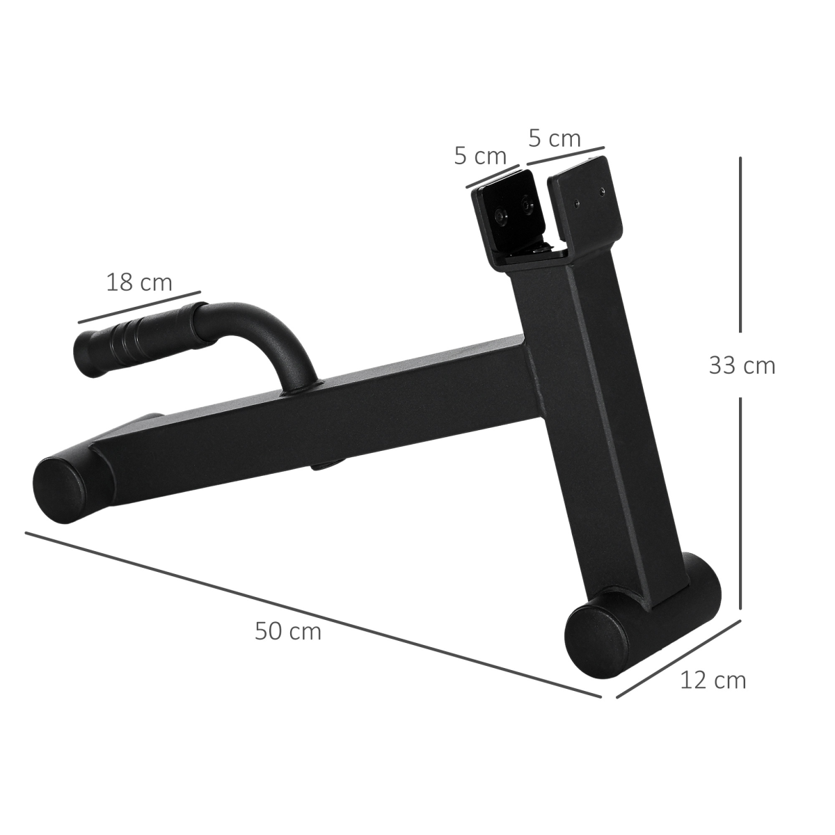 SPORTNOW Deadlift Barbell Jack with Non-Slip Handle, 200kg Capacity – Lifter for Loading Weight Plates, Black