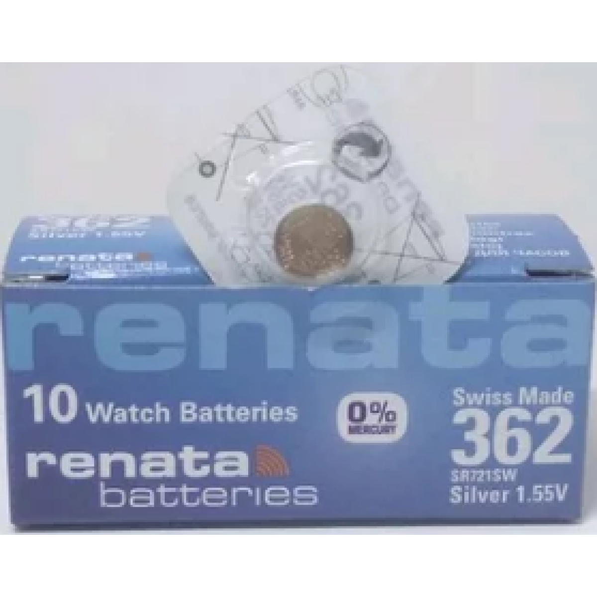 Renata SP 362 Watch Batteries, Pack of 10 – Higher Silver Content Coin Cells for Longer Battery Life