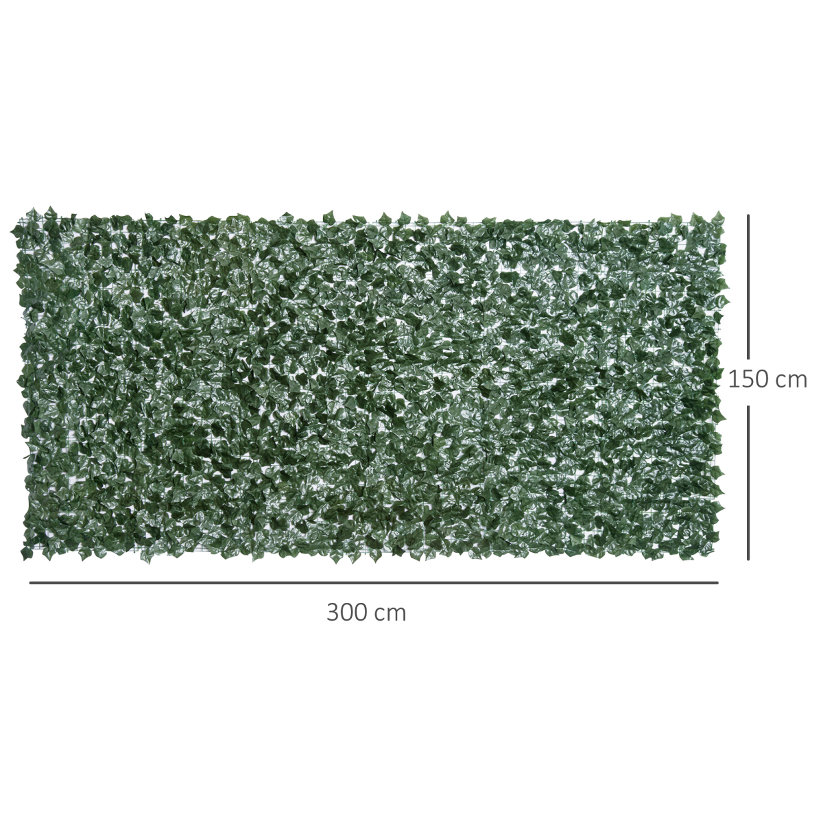 Outsunny Artificial Leaf Hedge Panel 1.5m x 3m – Garden Privacy Screen, UV Stabilised