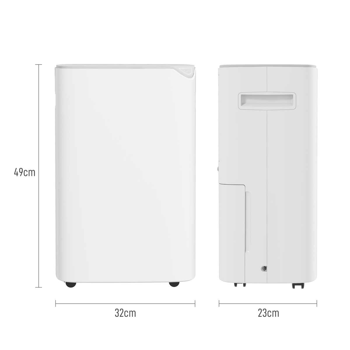 HOMCOM 20L/Day Compact Dehumidifier with 24H Timer – Space-Saving Damp Control for Home & Laundry