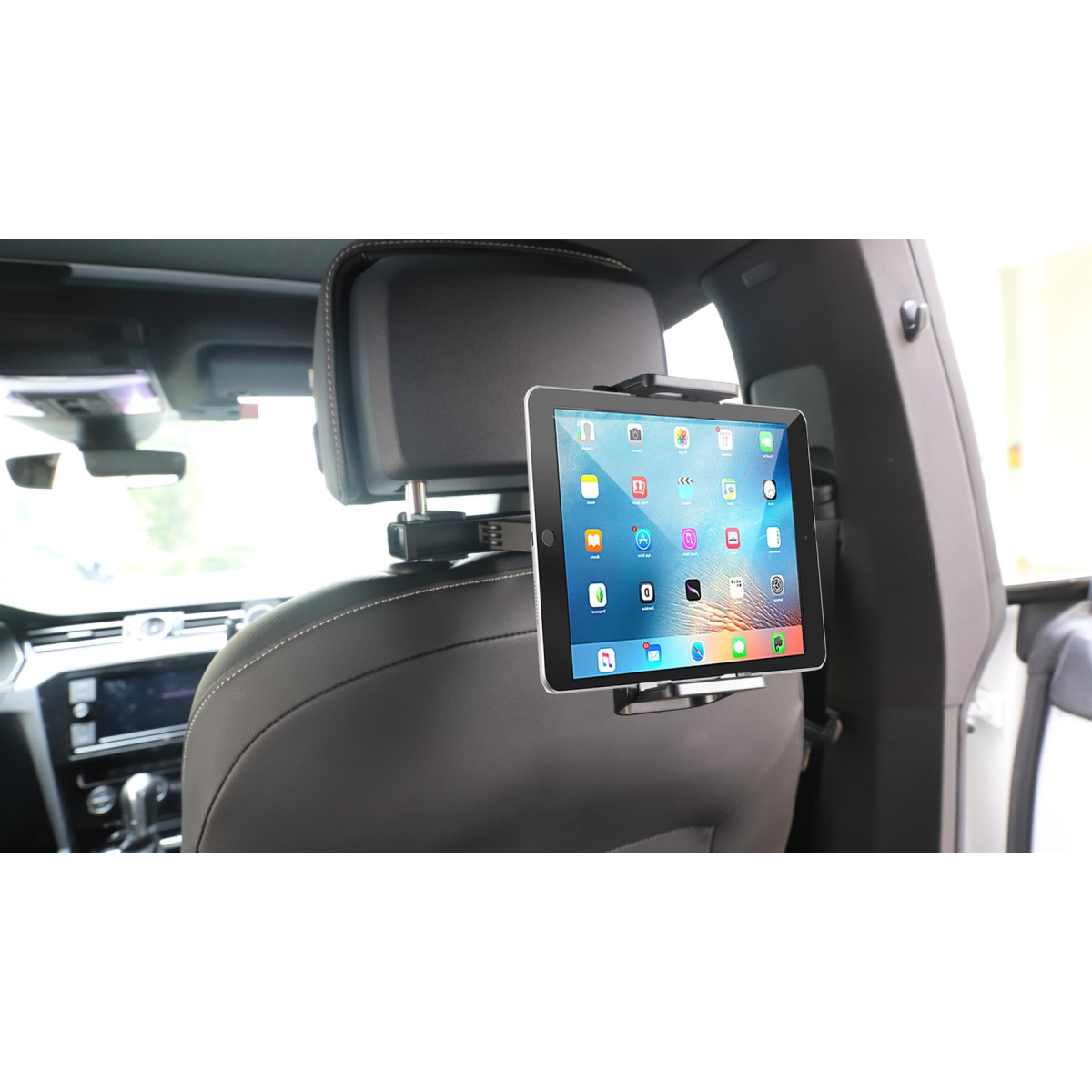 WYELOCK Adjustable In-Car Headrest Tablet Holder with Soft Silicone Grips – Universal Fit