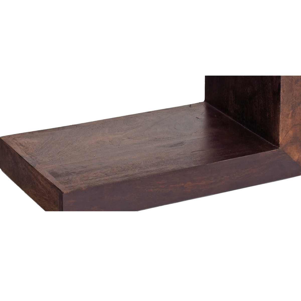 Toko Dark Mango Wood S-Shaped Display Unit – Open Shelving for Books and Décor
