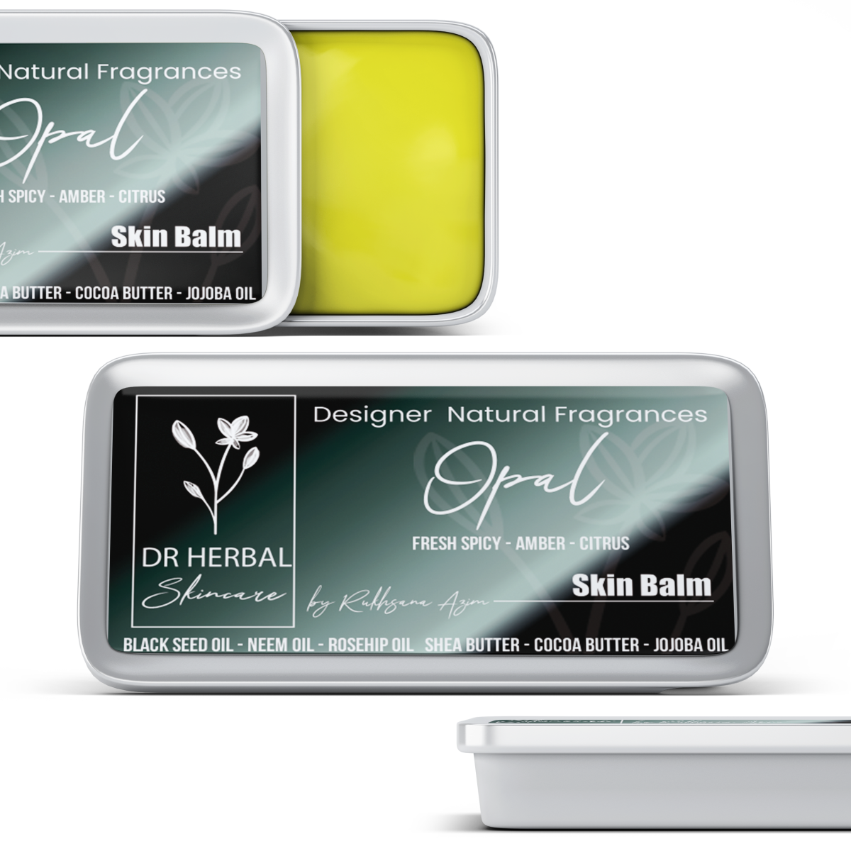 Dr Herbal Solid Fragrance Balm Opal 20g β Aromatic, Fresh & Citrus Solid Fragrance for Men