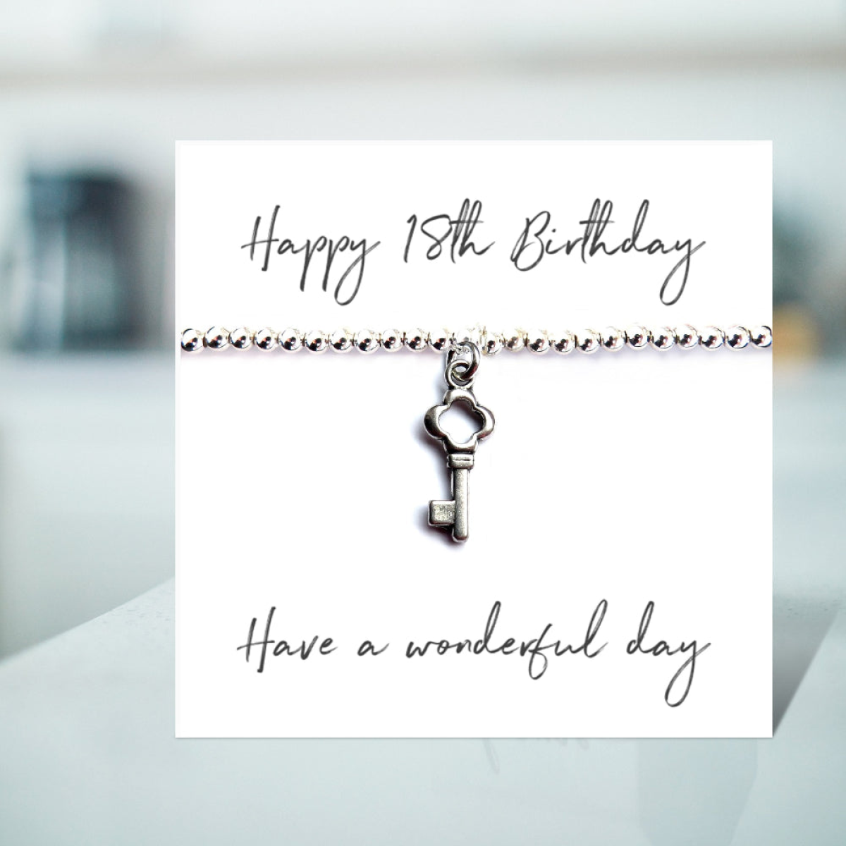 Aye Do Gifts Happy 18th Birthday Key Charm Bracelet Mini Gift Hamper with Message Card & Chocolate Hearts