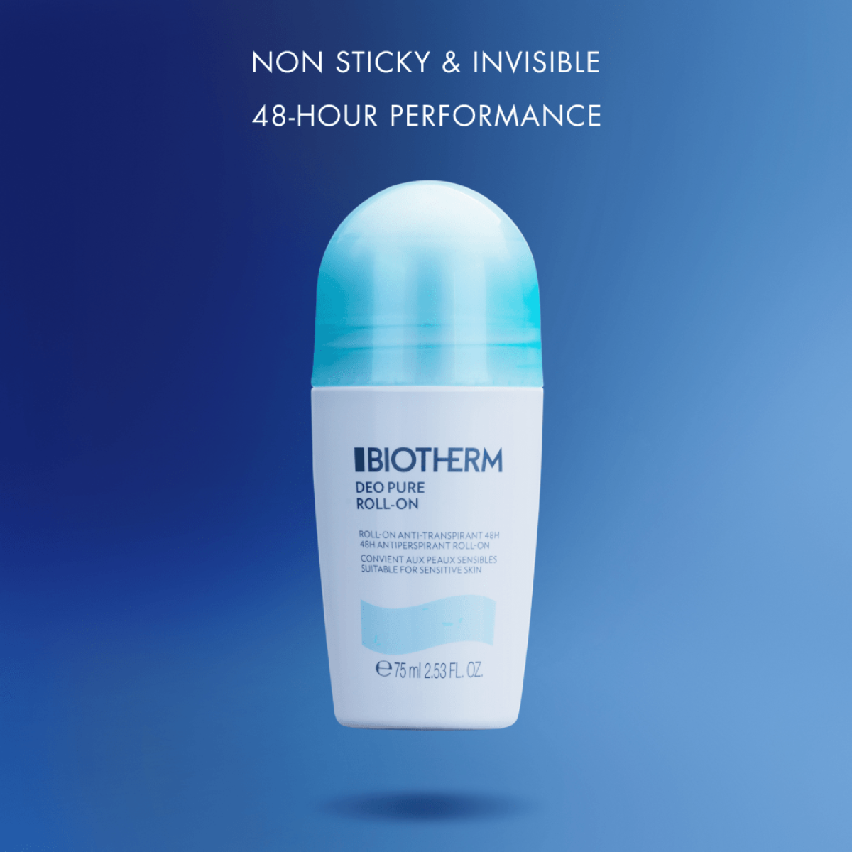 Biotherm Deo Pure Roll-On Deodorant 75ml – Gentle Long-Lasting Freshness for Sensitive Skin