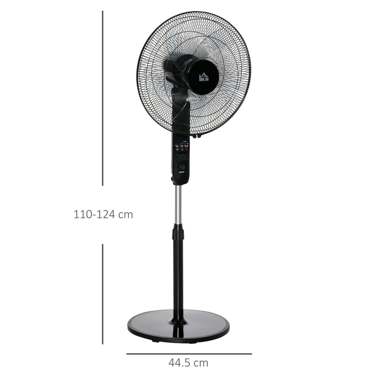 HOMCOM Oscillating Tower Fan with Remote Control, 3 Speeds & 7.5-Hour Timer – Slim Standing Cooler