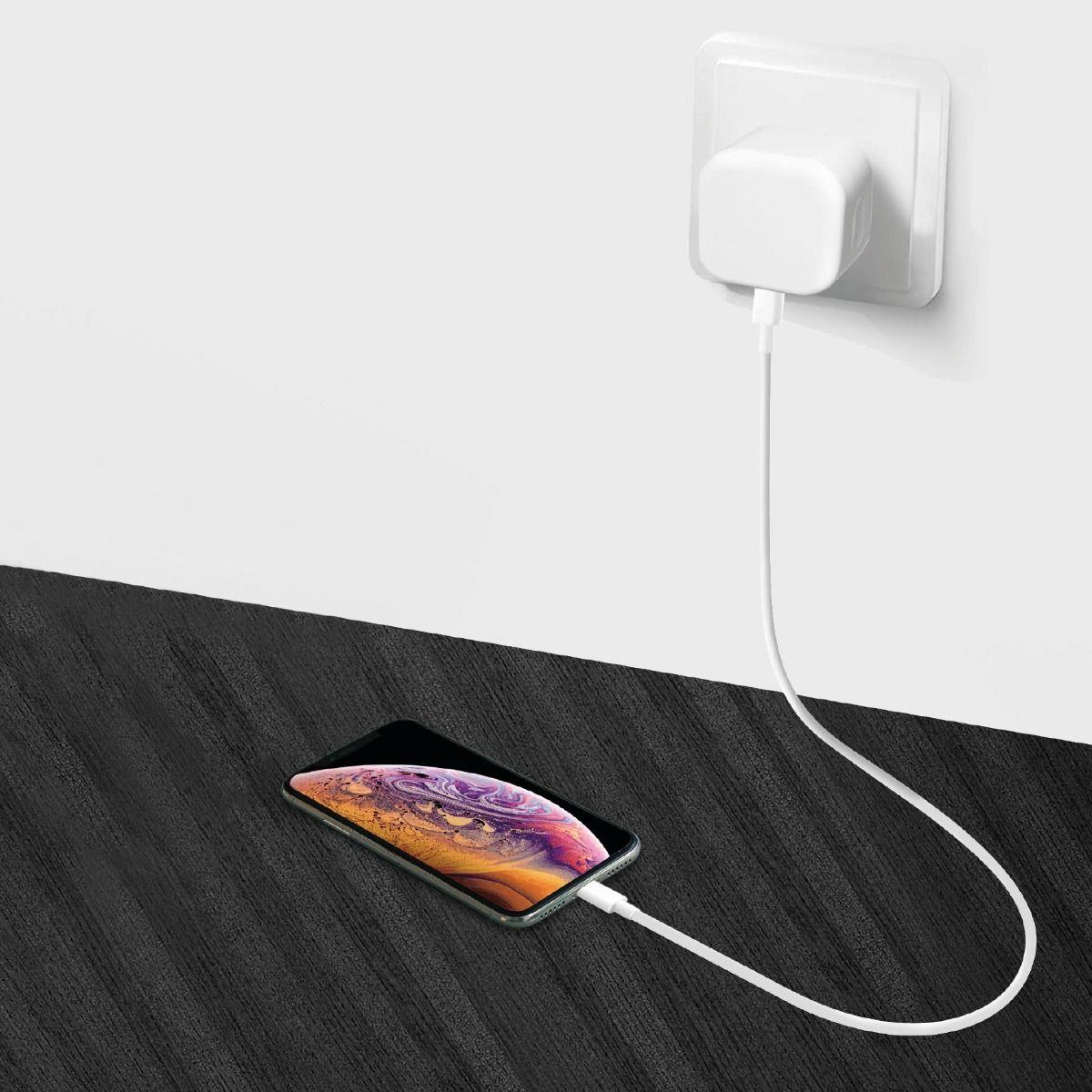 WYEFLUX Dual USB-C Power Adapter with PD 20W Fast Charging – Compact Wall Charger, White