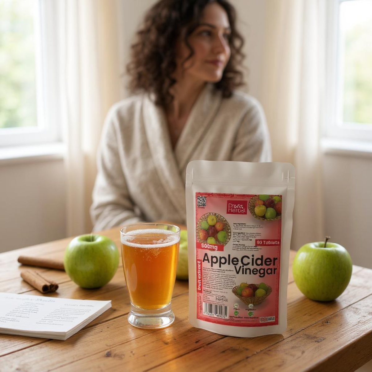 Dr Herbal Apple Cider Vinegar 500mg Tablets – Digestion & Gut Health Support Supplement, 90 Tablets