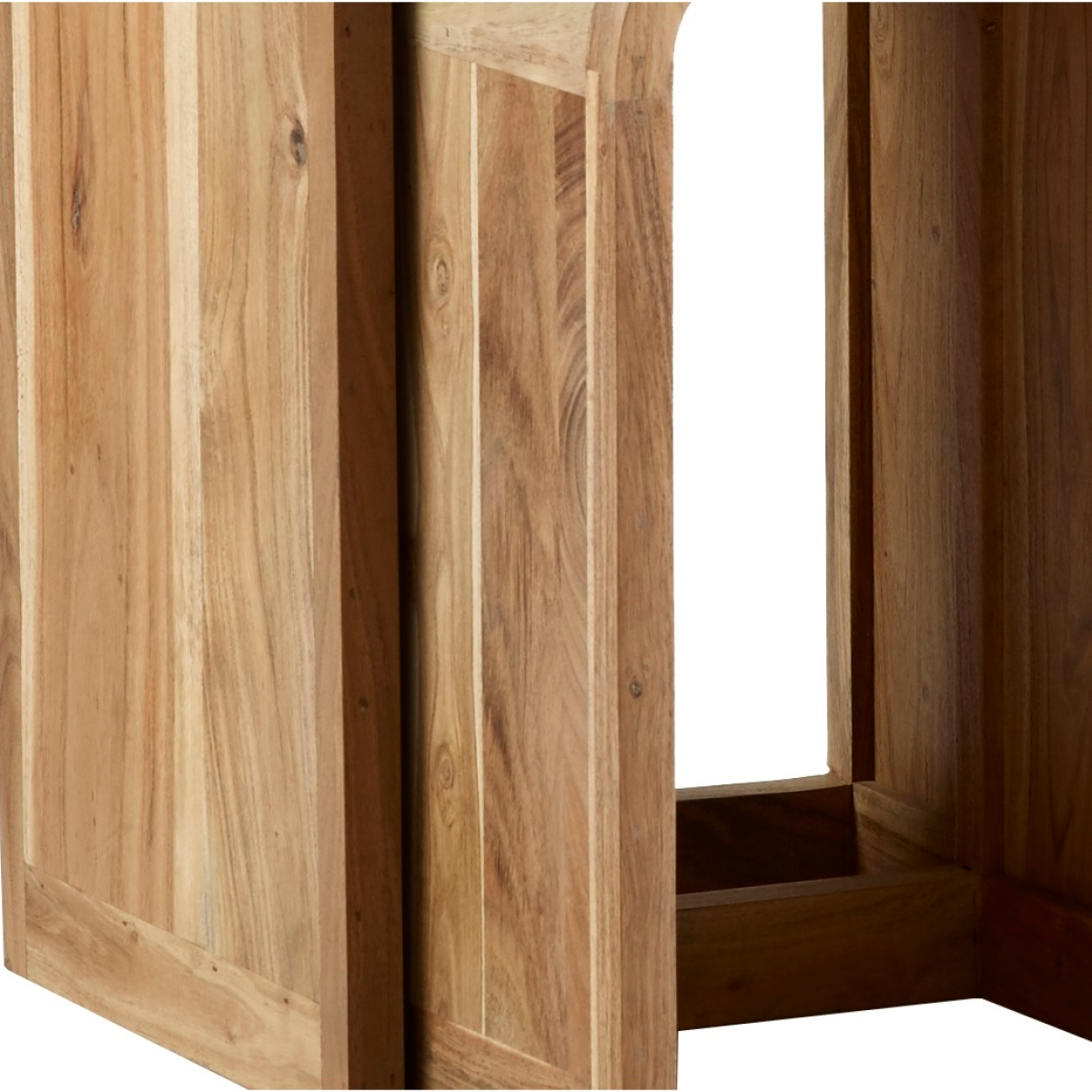 Aspen Hand-Crafted Wooden Nest of 2 Tables – Retro-Inspired Space-Saving Side Tables for Lamps & Drinks
