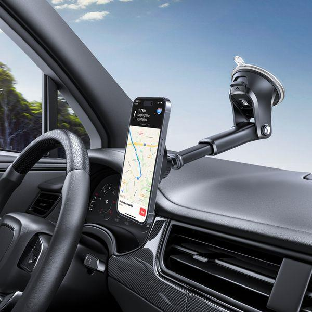 WYELOCK In-Car Magnetic Phone Holder for Dashboard and Windscreen – Suction Cup, 360° Rotation, Universal Fit