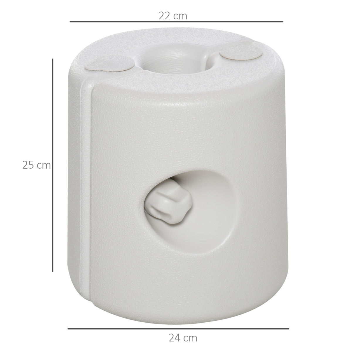 Outsunny Gazebo Weight Bases, Set of 4 Fillable Plastic Anchor Weights – Sand or Water Filled, White