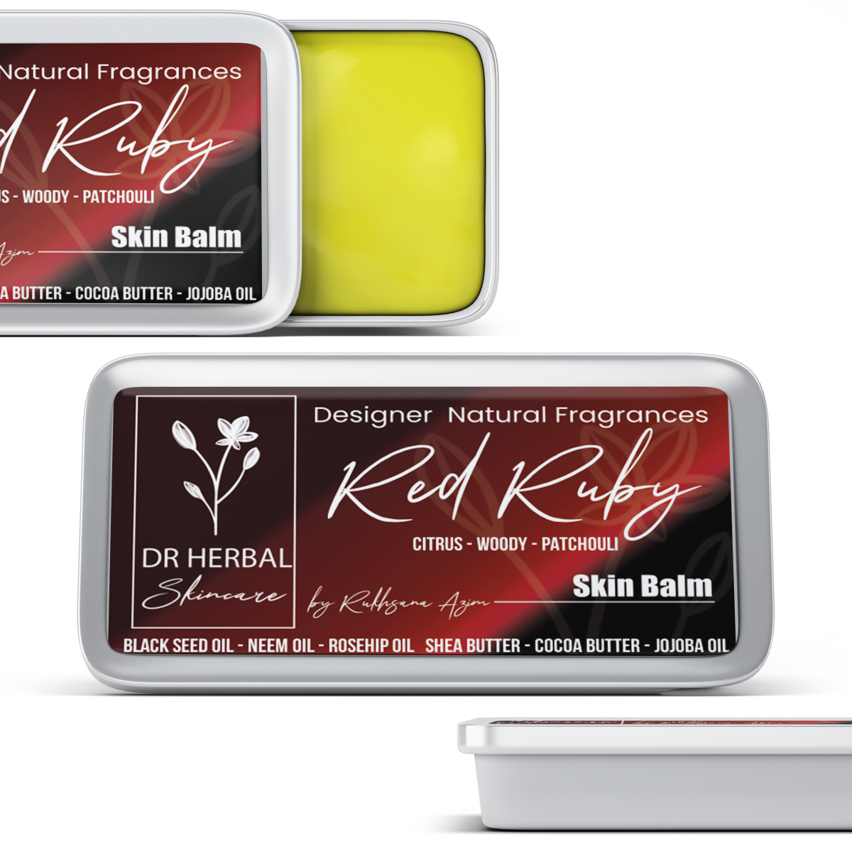 Dr Herbal Solid Fragrance Balm Red Ruby 20g β Floral, Fresh & Citrus Solid Fragrance for Women