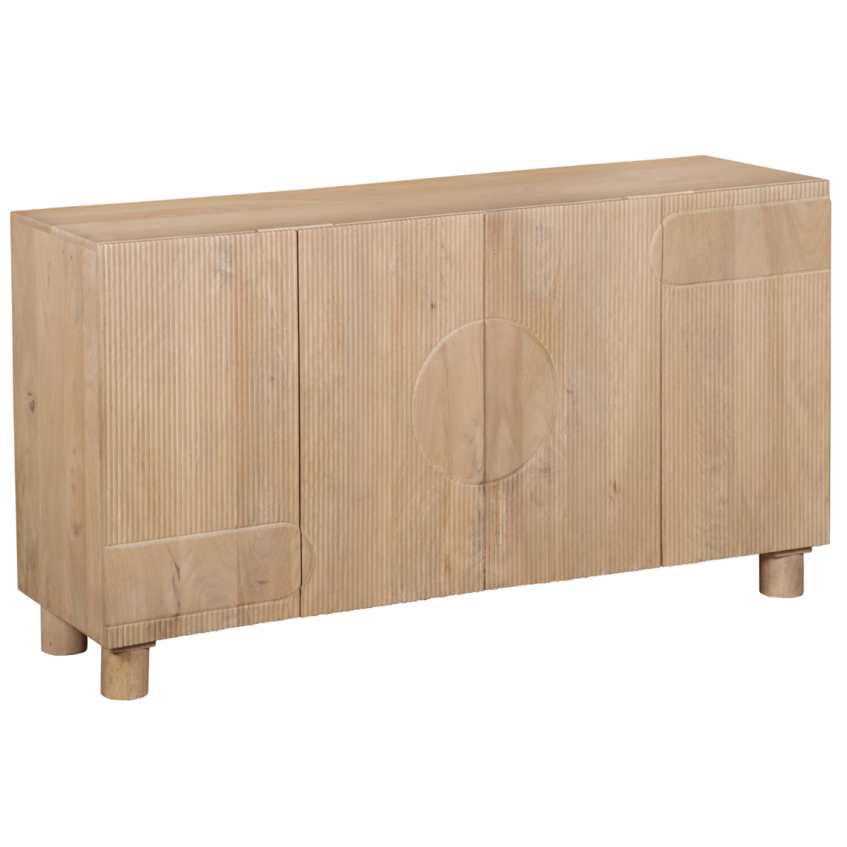 Austin Solid Wood Extra Large Sideboard with Wide Top – Natural Grain Storage Furniture for Lamps & Décor
