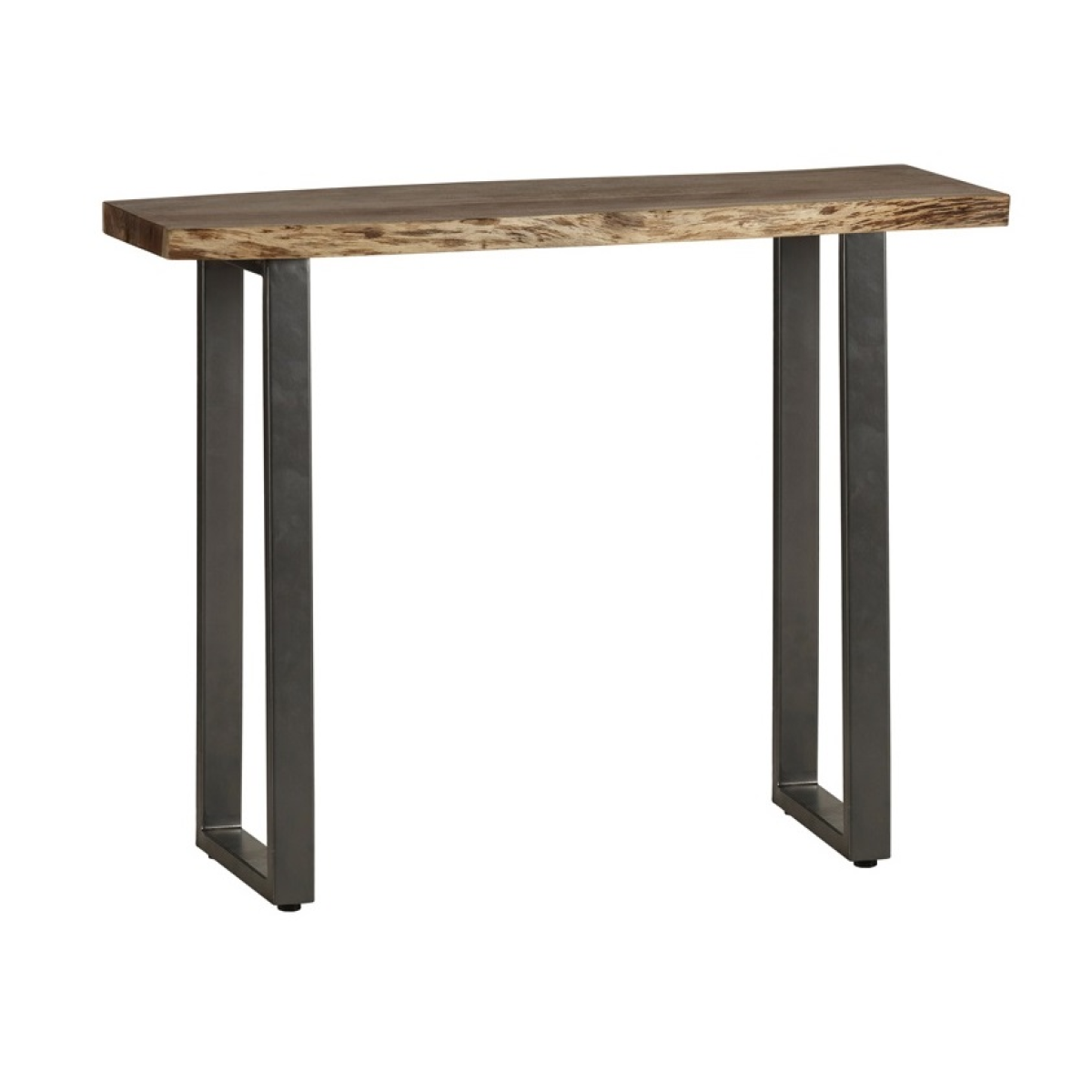 Baltic Live Edge Solid Wood Console Table with Metal Sled Legs – Hallway & Living Room Furniture