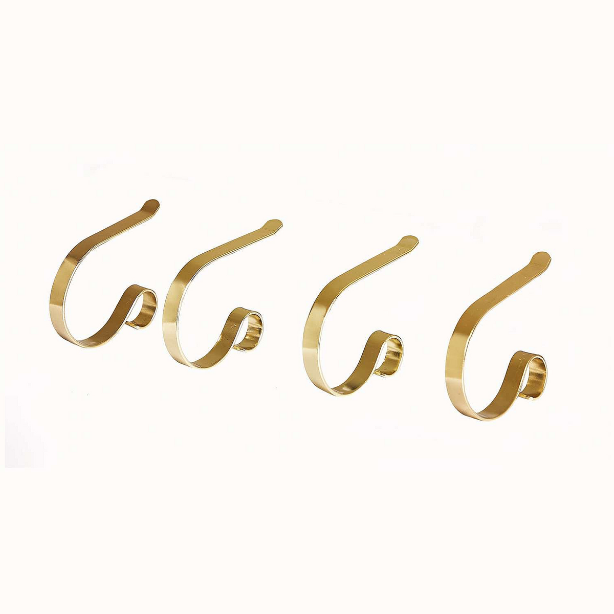 Avilo Set of 4 Brass Mantel Clips – Strong, Shiny Fireplace Decorating Clips