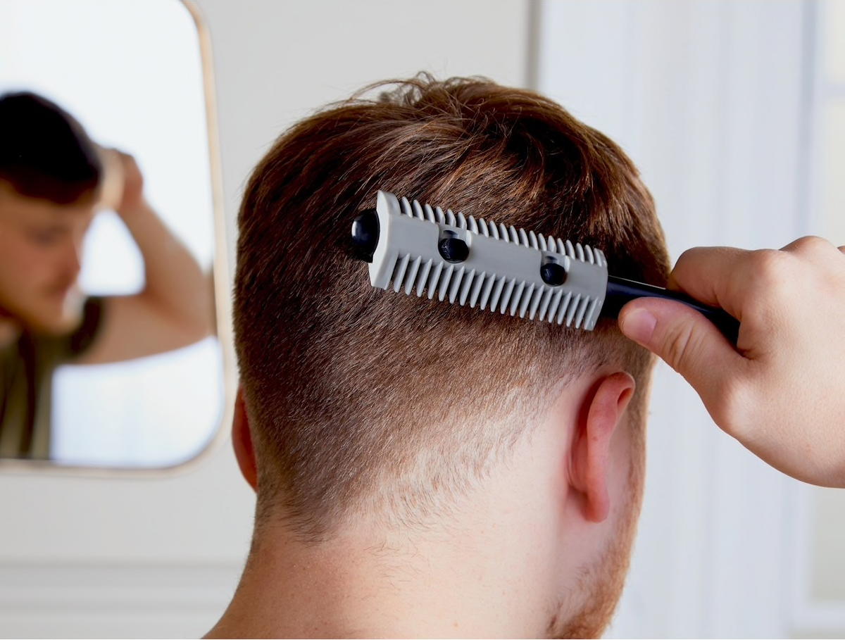 Avilo Adjustable Hair Cutting Comb with 4 Cutting Lengths – Home Hair Trimming for Men, Women & Children