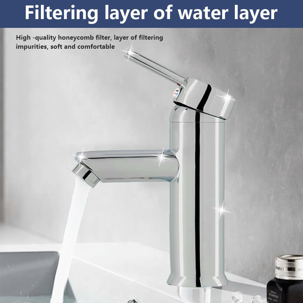 Cisivis Cloakroom Basin Mixer Tap with Pop-Up Waste, 180° Swivel Spout – Chrome Brass Bathroom Sink Faucet