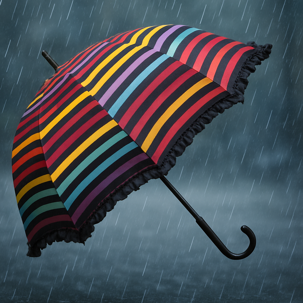 Avilo Rainbow Umbrella Set of 2 – Colourful Umbrellas to Brighten Rainy Days