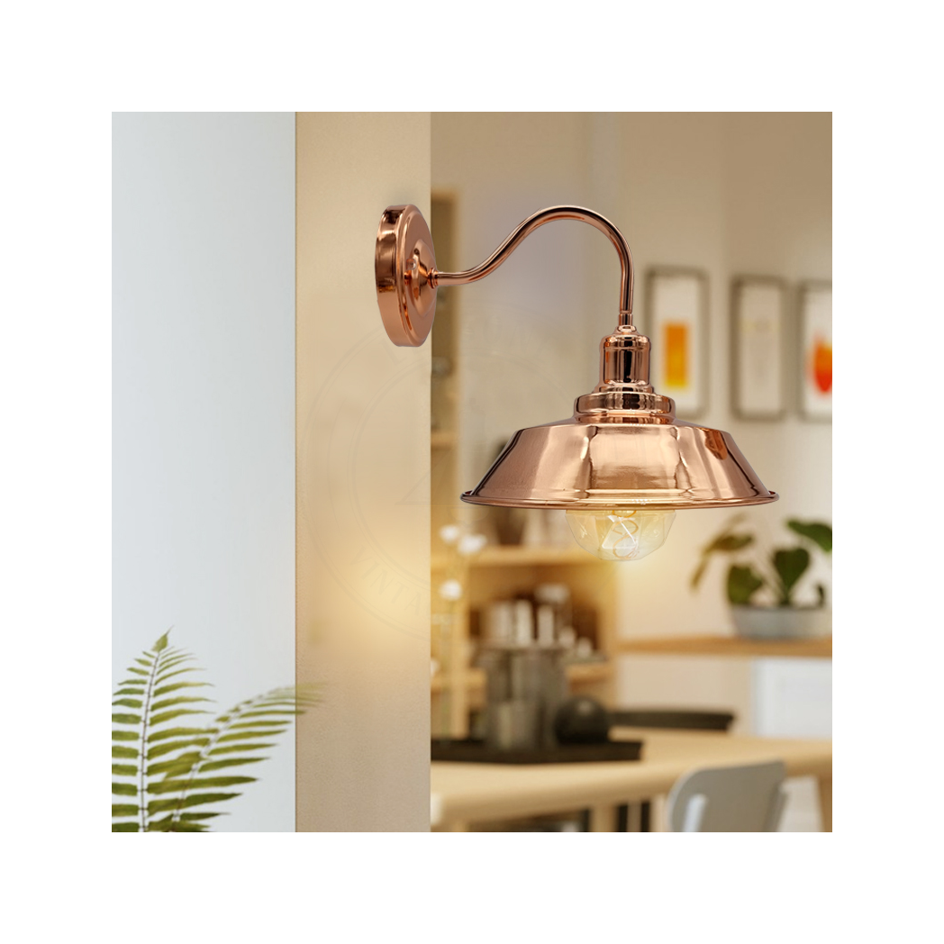 Rose Gold Retro Metal Wall Light