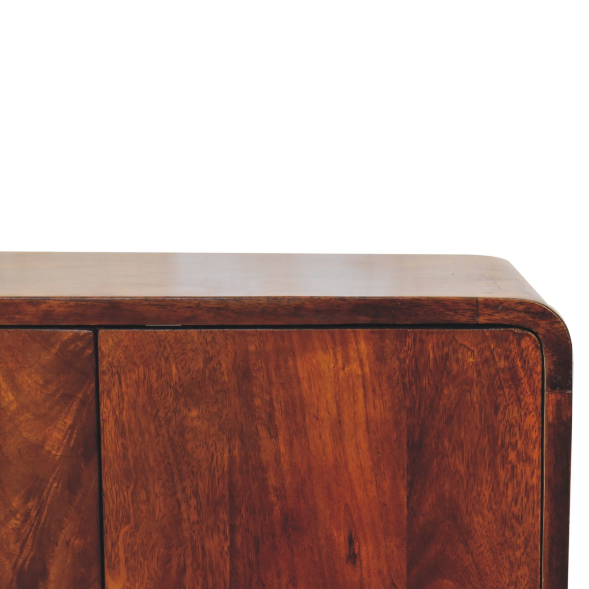 Artisan Furniture Mini Classic Chestnut Cabinet – Solid Mango Wood, 2 Doors & 2 Internal Shelves, Brown