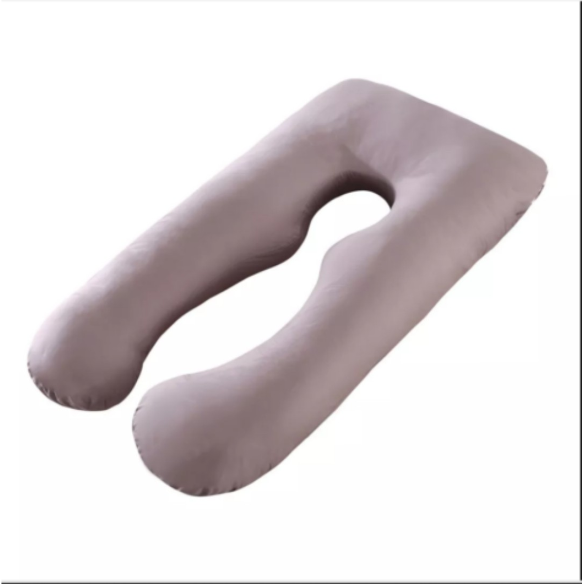 U-Shaped Pregnancy Pillow with Removable Cover – Full Body Maternity Support for Back, Hips & Belly, Grey