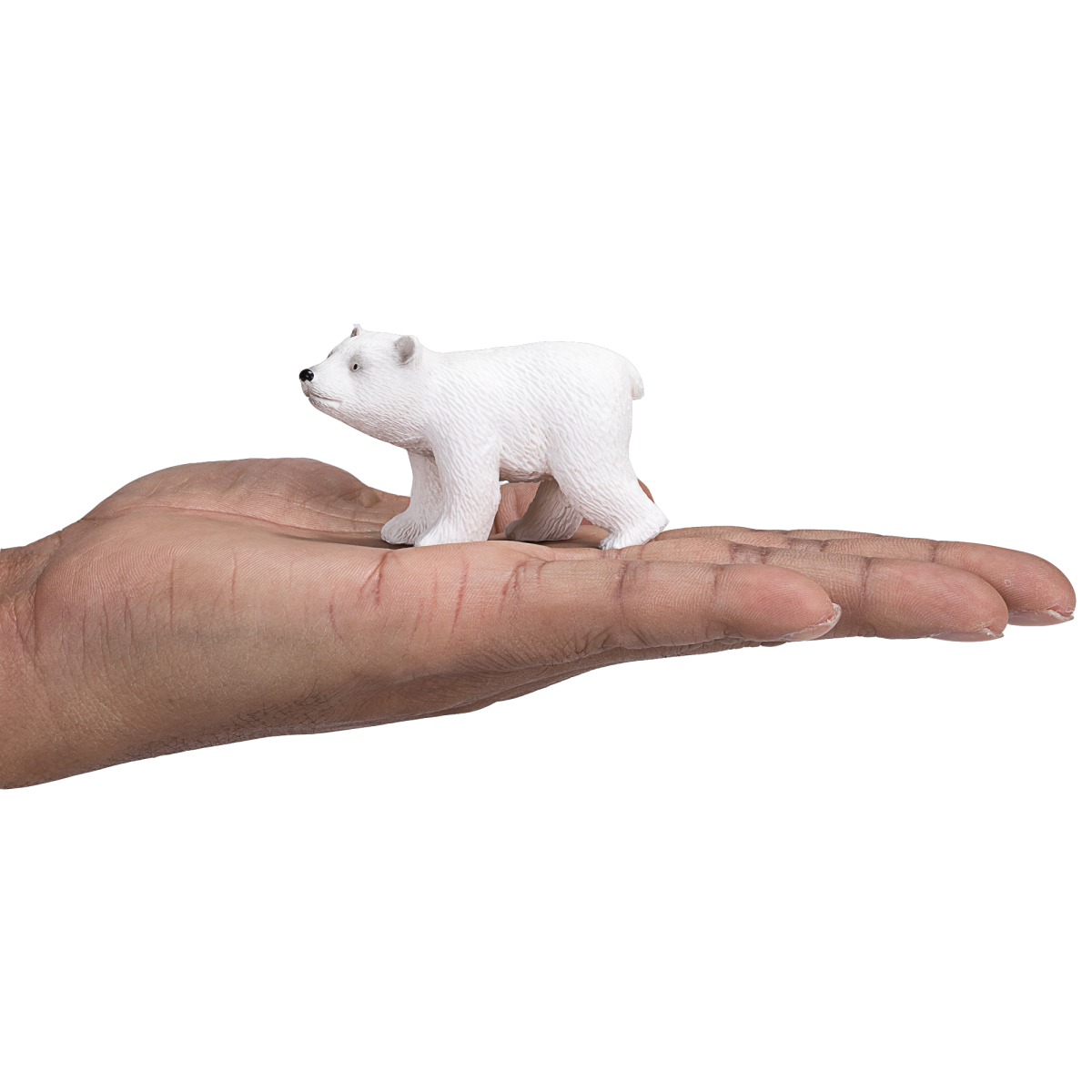 MojoFun Polar Bear Cub Walking Toy Figurine – Realistic Arctic Animal Model