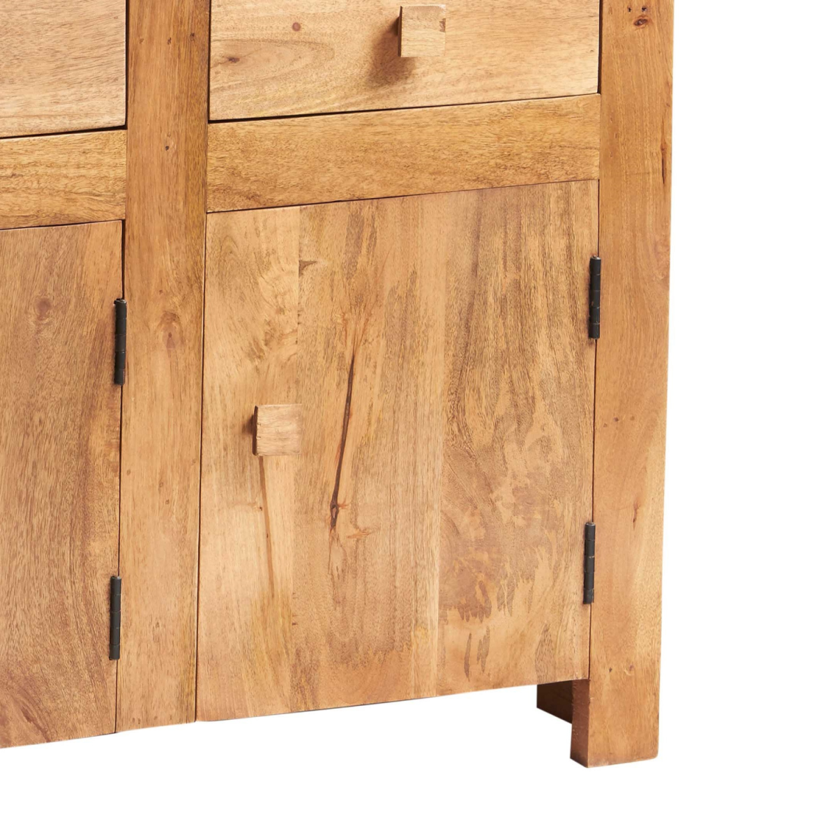 Toko Light Mango Wood Large Sideboard with Cupboard & Drawer Storage – Contemporary Dining Room Furniture