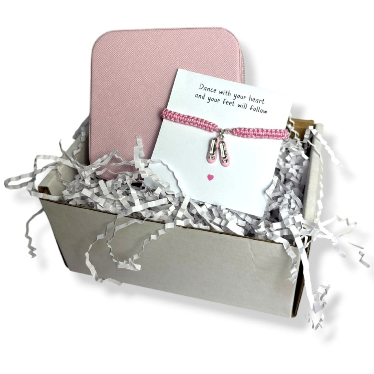 Aye Do Gifts Ballet Shoes Friendship Bracelet & Pink Jewellery Box Gift Hamper – Gift for Girls Who Love Dance