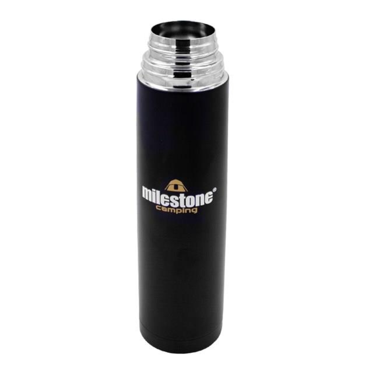 Milestone Double Walled Stainless Steel Vacuum Flask 1 Litre – Everyday Drinks Flask, Matt Black Finish