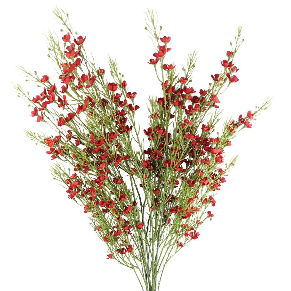 100cm Artificial Foliage with Small Flowers – Red