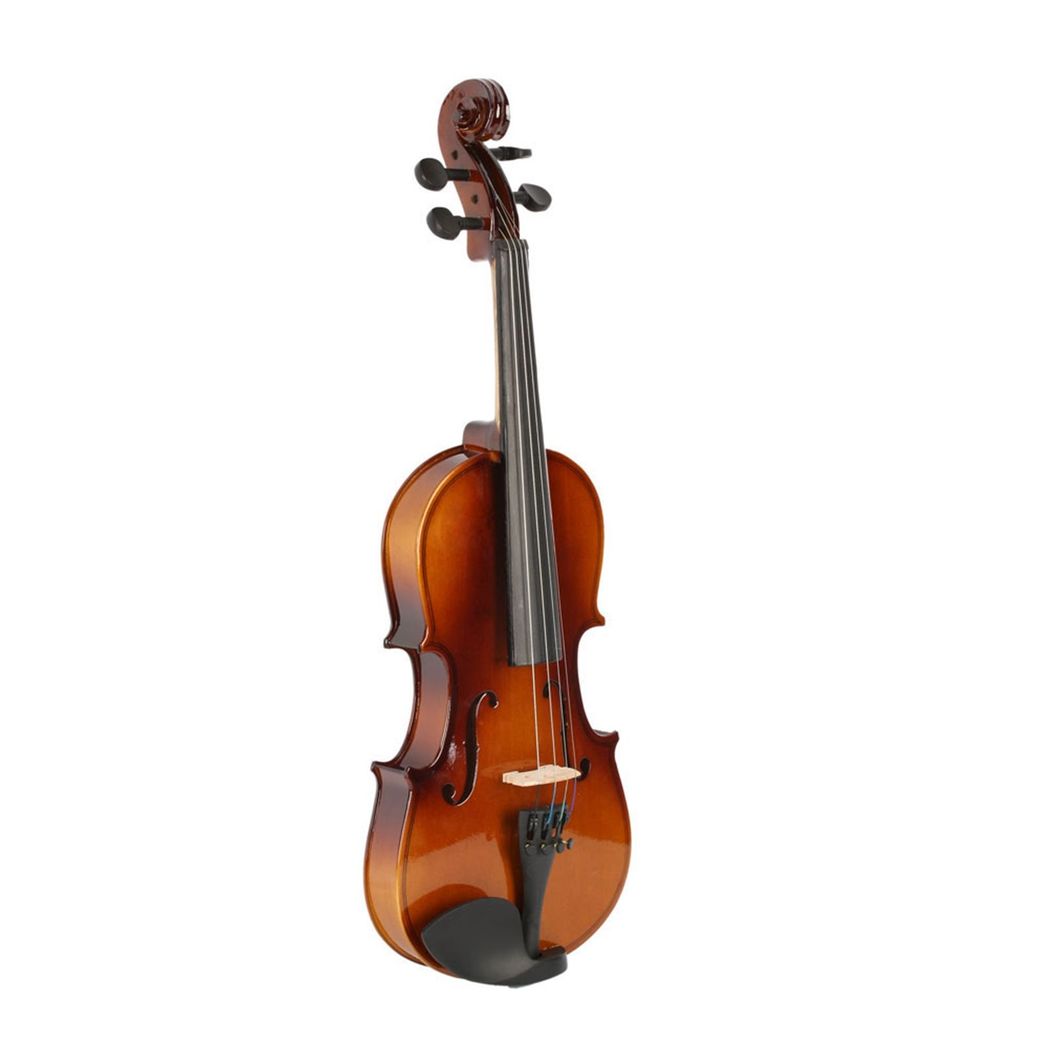 1/2 Size Acoustic Violin Set with Case, Bow & Rosin – Basswood Beginner Violin Outfit for Children, Natural
