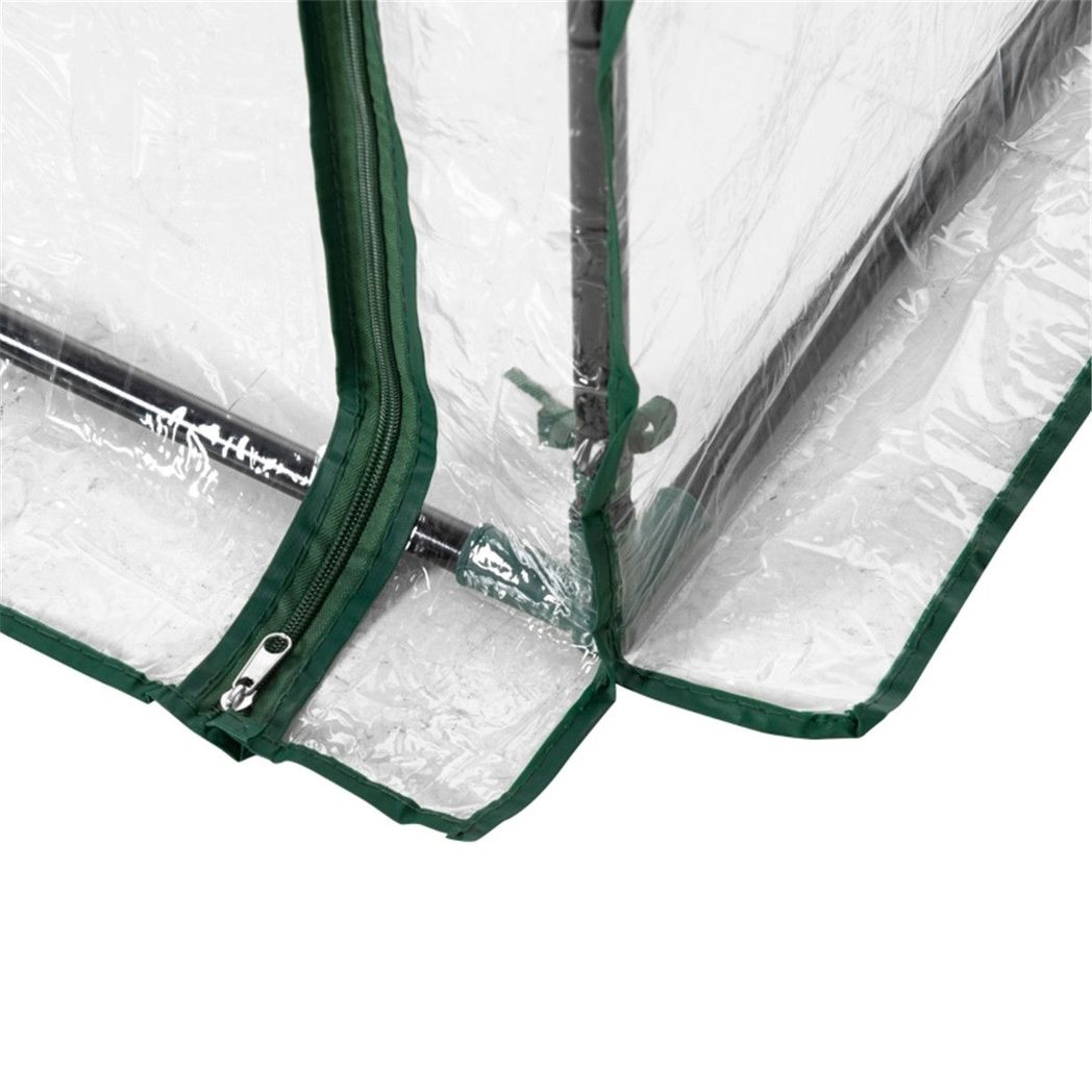 Mini Walk-in Greenhouse with Galvanised Steel Frame & Zipped Roll-up Door – Tall Narrow Plant Shelter