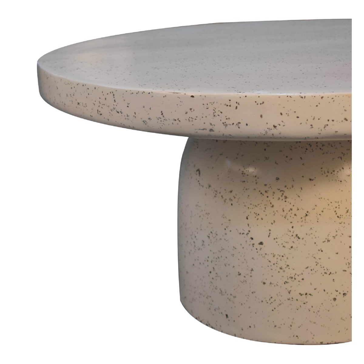 Artisan Furniture Serenity Terrazzo Coffee Table with Pedestal Base – Smooth Living Room Centrepiece