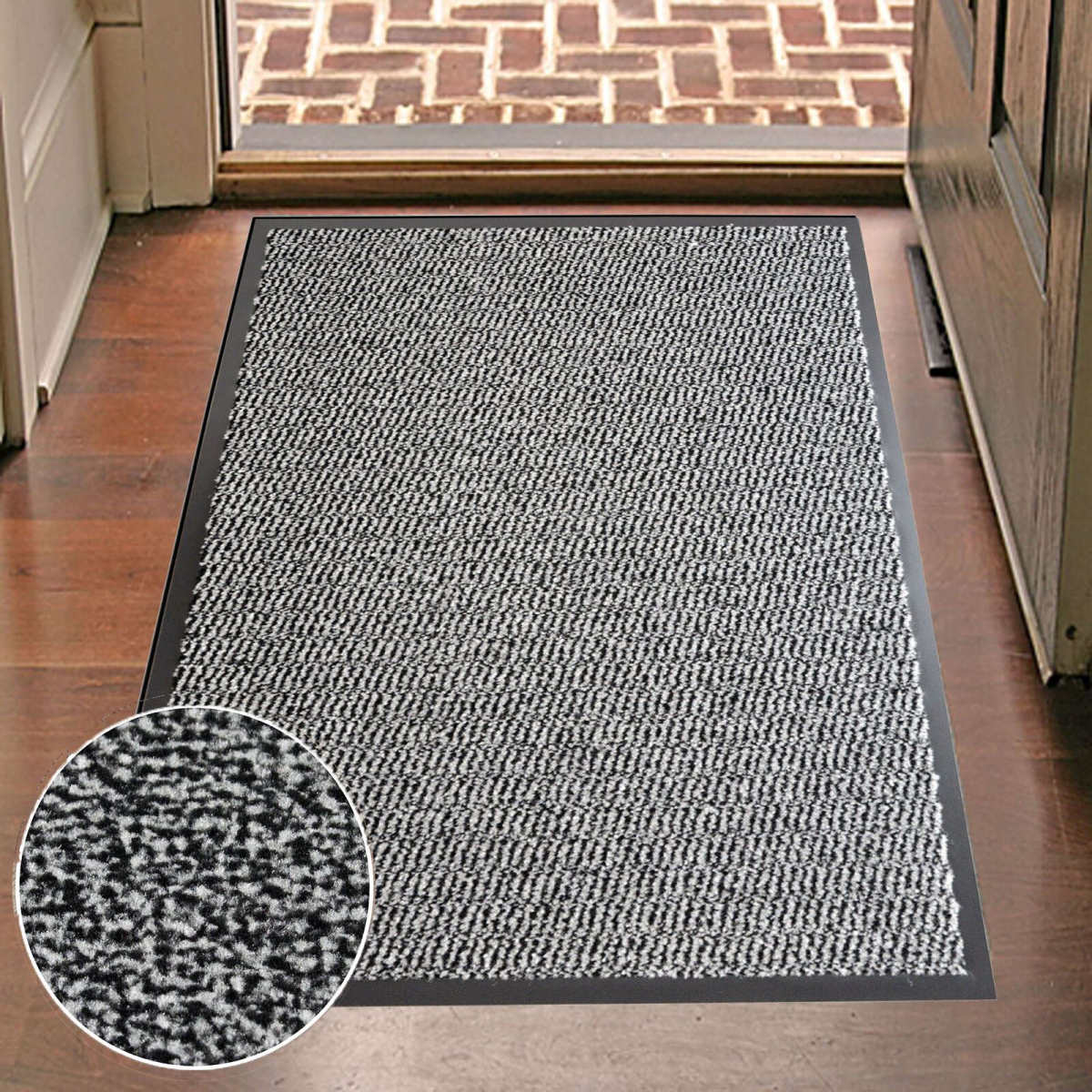 Super Hard Wearing Grey Barrier Mat 80 x 140cm – Heavy Duty Dirt Barrier for High Traffic Areas