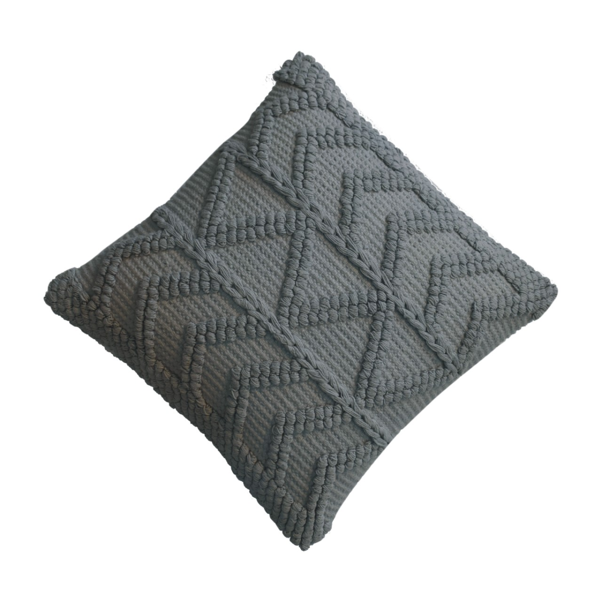 Artisan Furniture Alda Zig-Zag Cushions, Set of 2 – Plump Scatter Cushions for Sofa & Bedroom, Grey