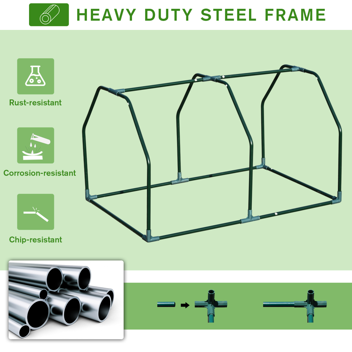 Outsunny Mini Greenhouse with Steel Frame, UV-Resistant Mesh Cover & Zip Door – 99 x 71 x 60cm, White