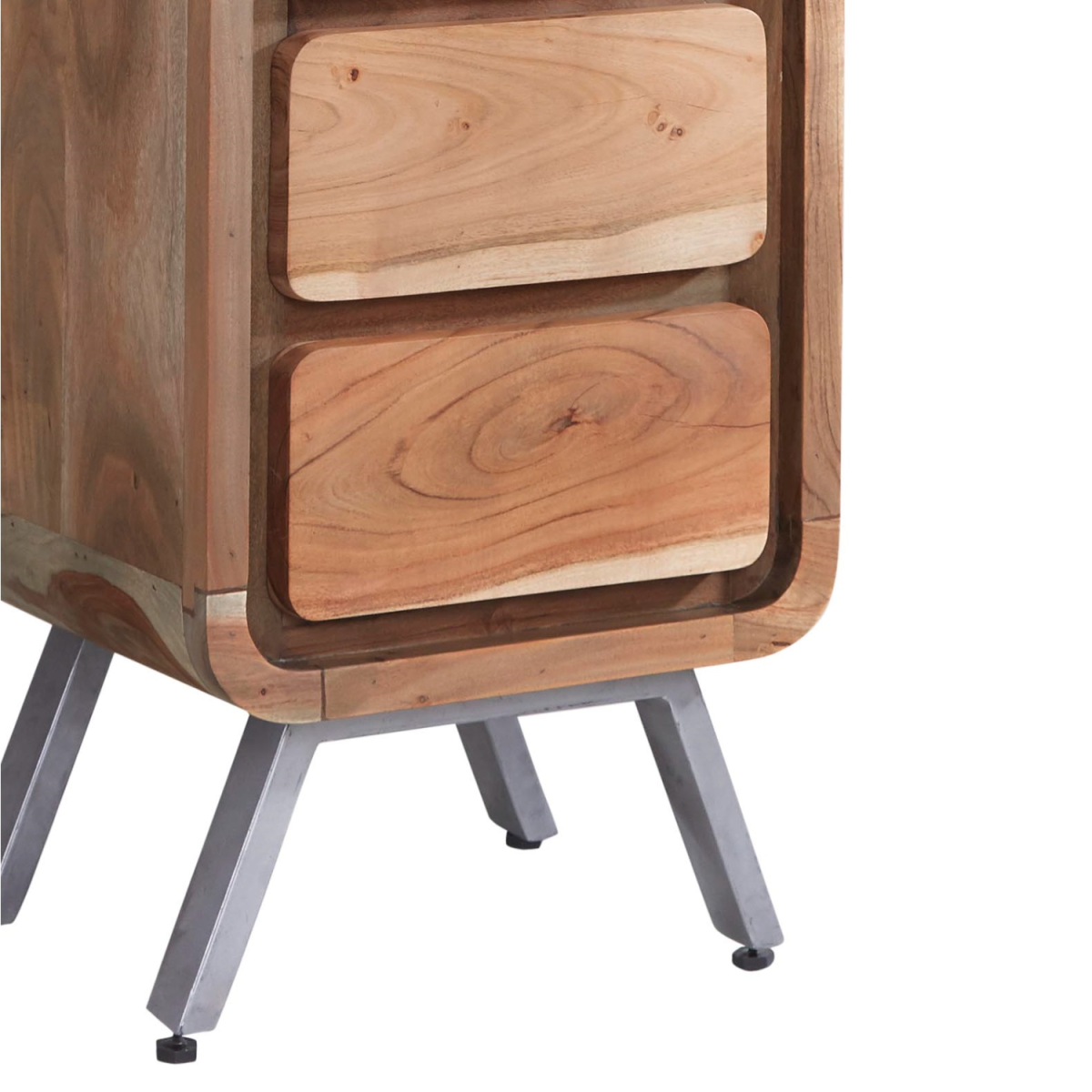 Aspen 5 Drawer Tall Chest – Solid Hardwood & Reclaimed Metal, Fully Assembled