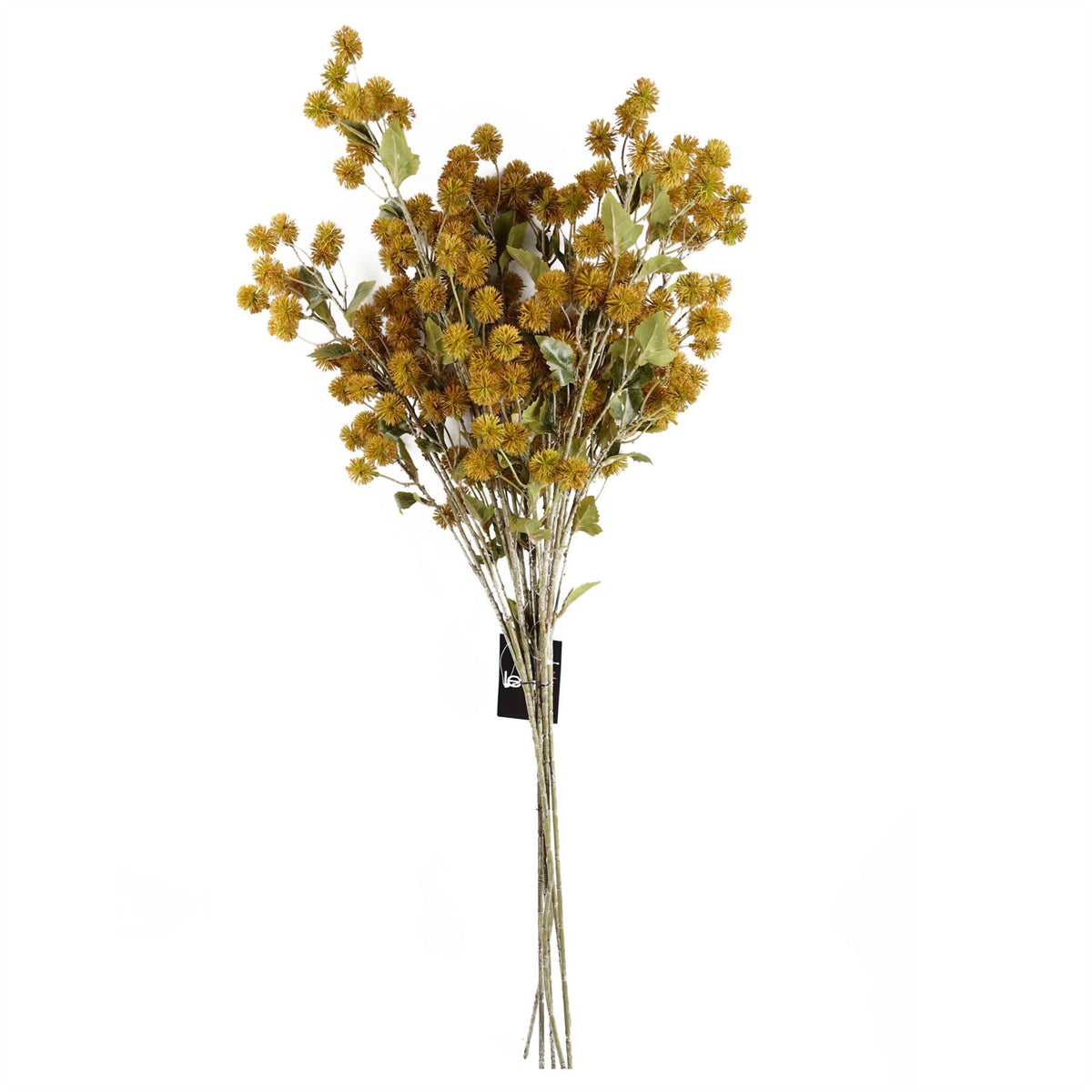 Artificial Yellow Craspedia Stems, Pack of 6 – 85cm Wired Faux Flowers for Arrangements