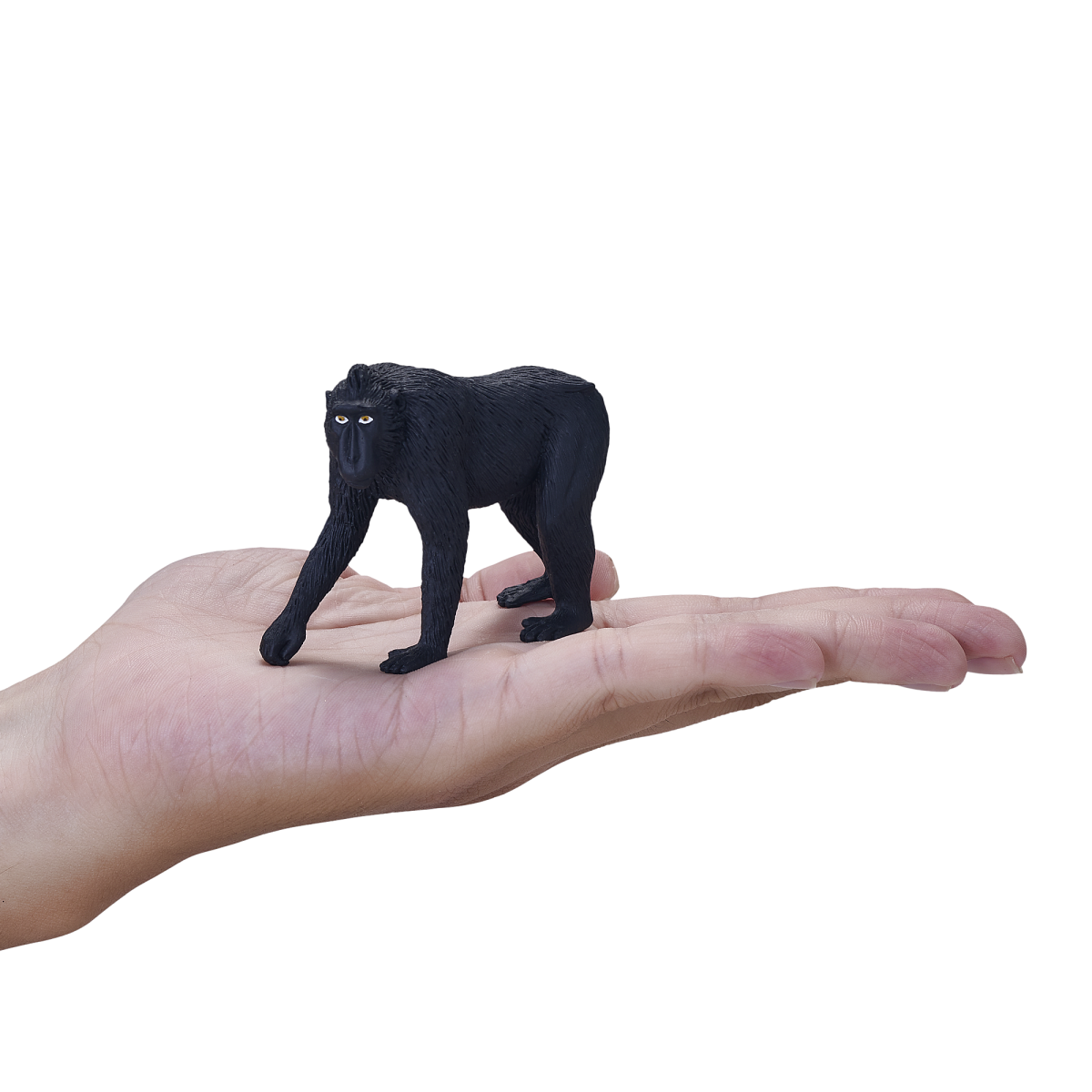 MojoFun Black Crested Macaque Toy Figurine – Realistic Primate Model