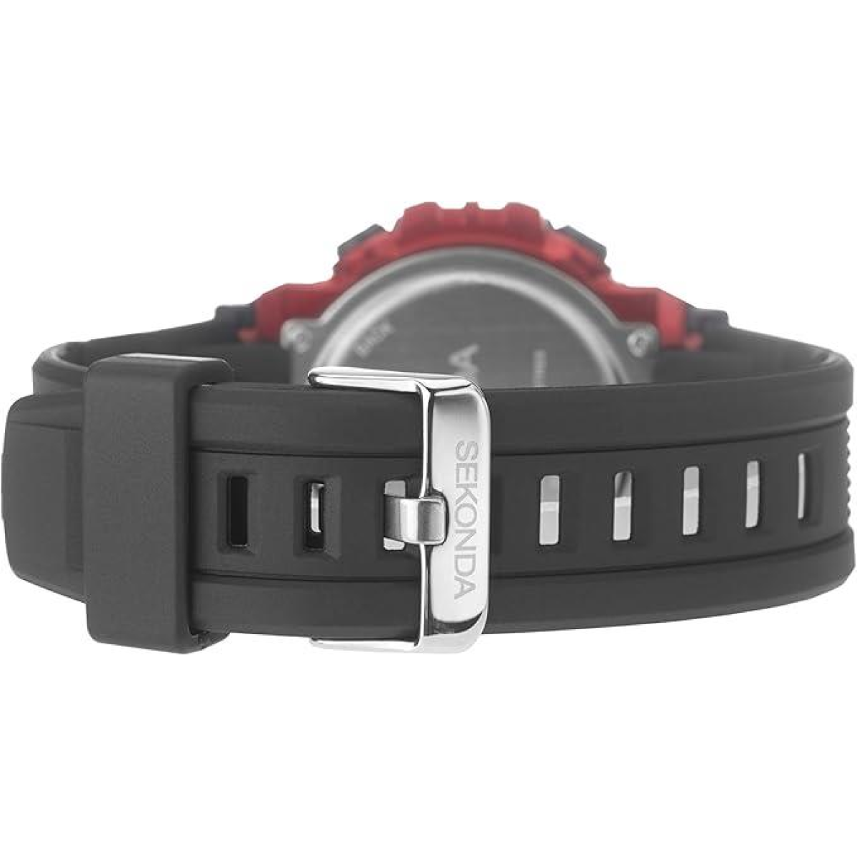 Sekonda Men's Digital Sports Chronograph Watch, Black Strap, 50m Water Resistant