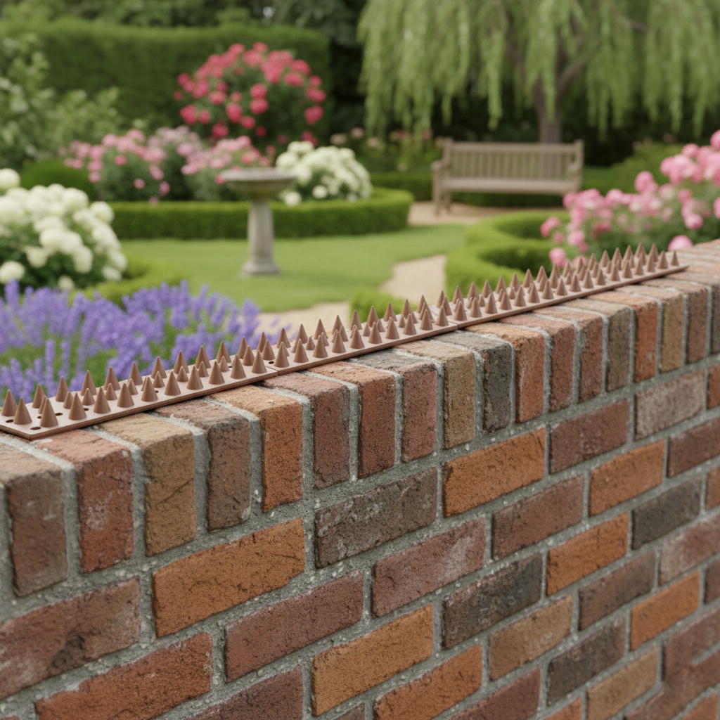 Avilo Security Spikes – Deter Cats, Birds and Unwanted Visitors, Brown