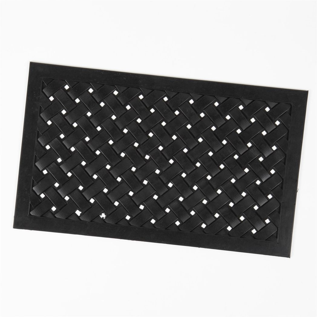 Reddish Rubber Lattice Doormat, 45 x 75cm