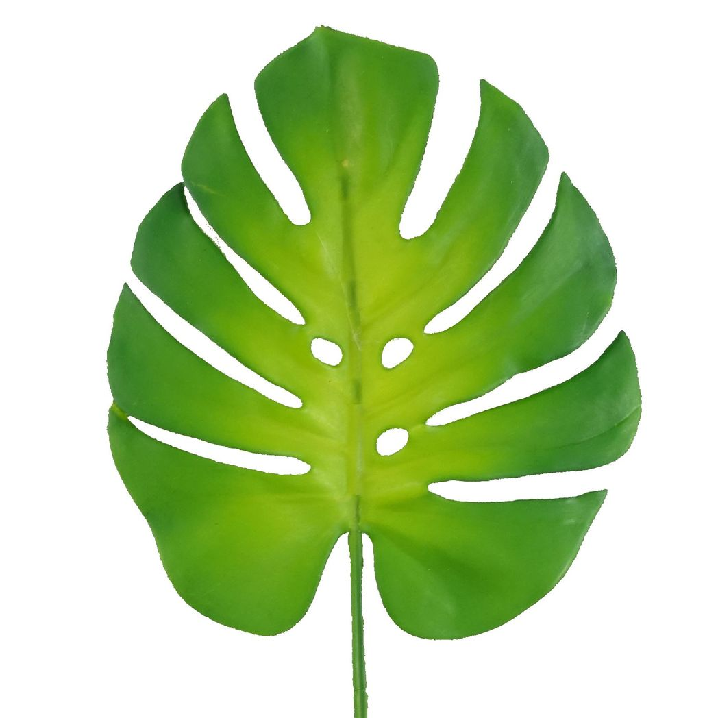 Pack of 6 Artificial Monstera Leaf Stems, 55cm with Wired Shapable Stems – Faux Foliage for Arrangements