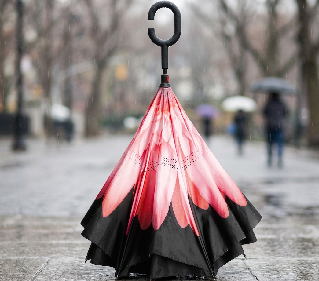 Avilo Self-Standing Windproof Umbrella – Freestanding Rain Umbrella for UK Weather